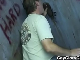 Gay interracial gloryhole fuck and dick rubbing 28